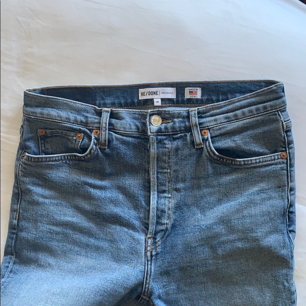 Re/Done Jeans. high rise ankle crop stretch  LEVIS